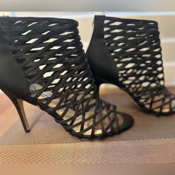 Nina Black Stiletto Heel Size 9.5 - Picture 2 of 5